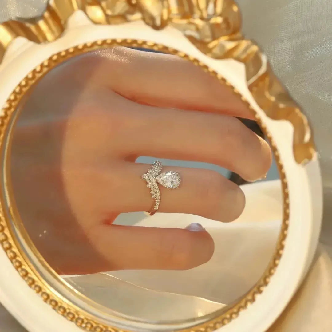 Elysia Teardrop Diamond Ring