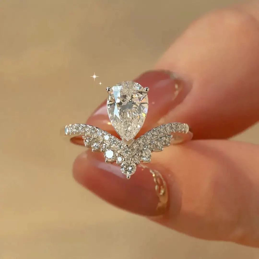 Elysia Teardrop Diamond Ring