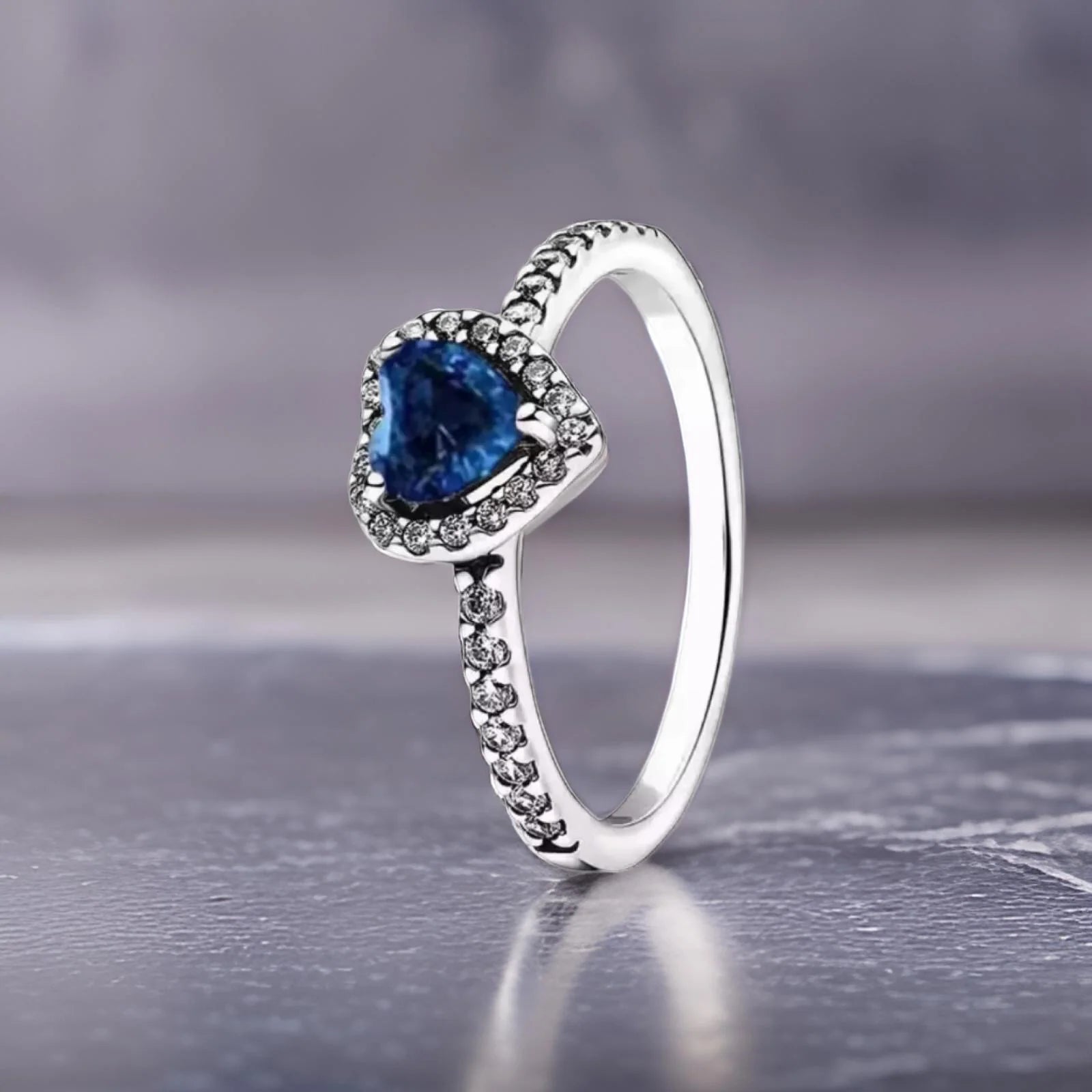 Silvéra™ Blue Heart Ring