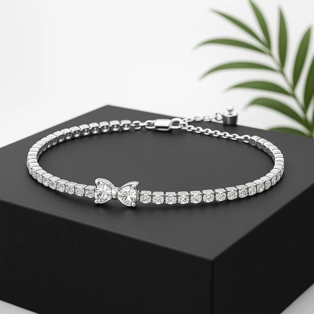 SILVER BOW BRACELET